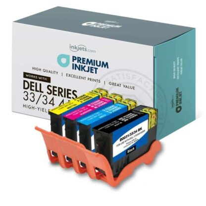 Compatible Dell Series 33 / 34 Ink Cartridge Extra High-Yield 4-Piece Combo Pack