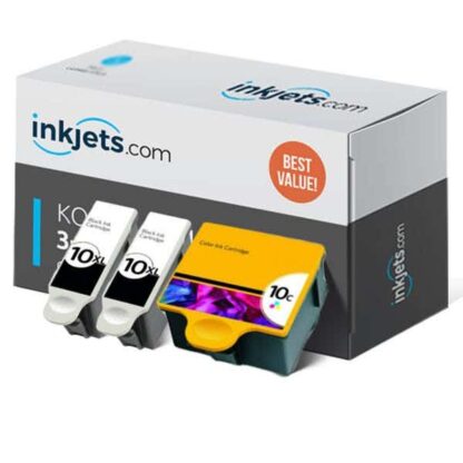 Kodak 10XL Compatible High-Yield Ink Cartridge 3-Piece Combo Pack