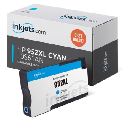 HP 952XL (L0S61AN) Remanufactured Cyan High-Yield Ink Cartridge