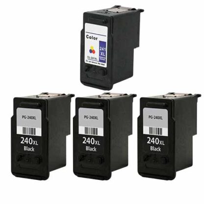 Canon PG-240XL & CL-241XL Remanufactured High Yield Ink Cartridge 4-Pack