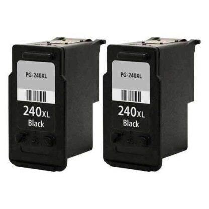 Canon PG-240XL Black (5206B001) Remanufactured High Yield Ink Cartridge Twin Pack